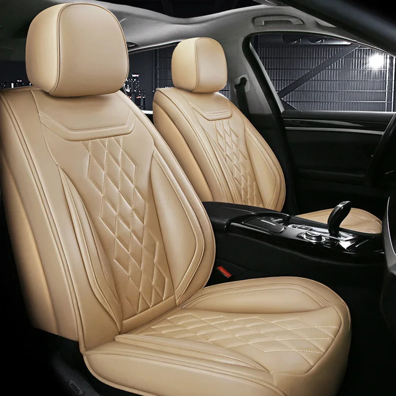 Universal Five-Seater Car Seat Covers Premium Leather Four Seasons Suitable for Most Cars SUVs Off-Road Vehicles CM World