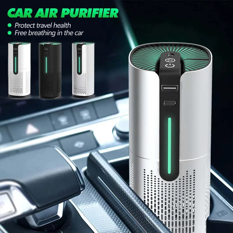 Desktop Portable USB Mini Negative Ion Generator Filter Anion Fresh Ionizer Vehicle Purifier Car Air Cleaner Car Mobile World