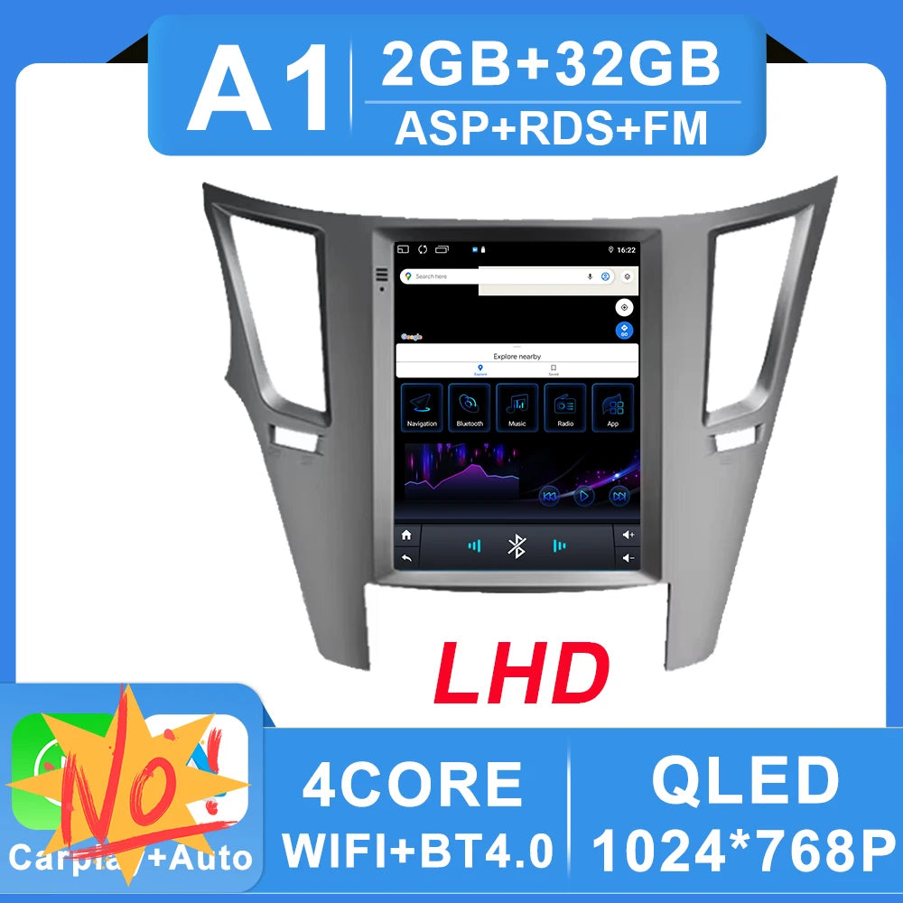 Android 16 Car Radio 9.7 inch For Subaru Outback 4 BR Legacy 5 2009 - 2014 Multimedia Video Player Navigation GPS Stereo Carplay CM World