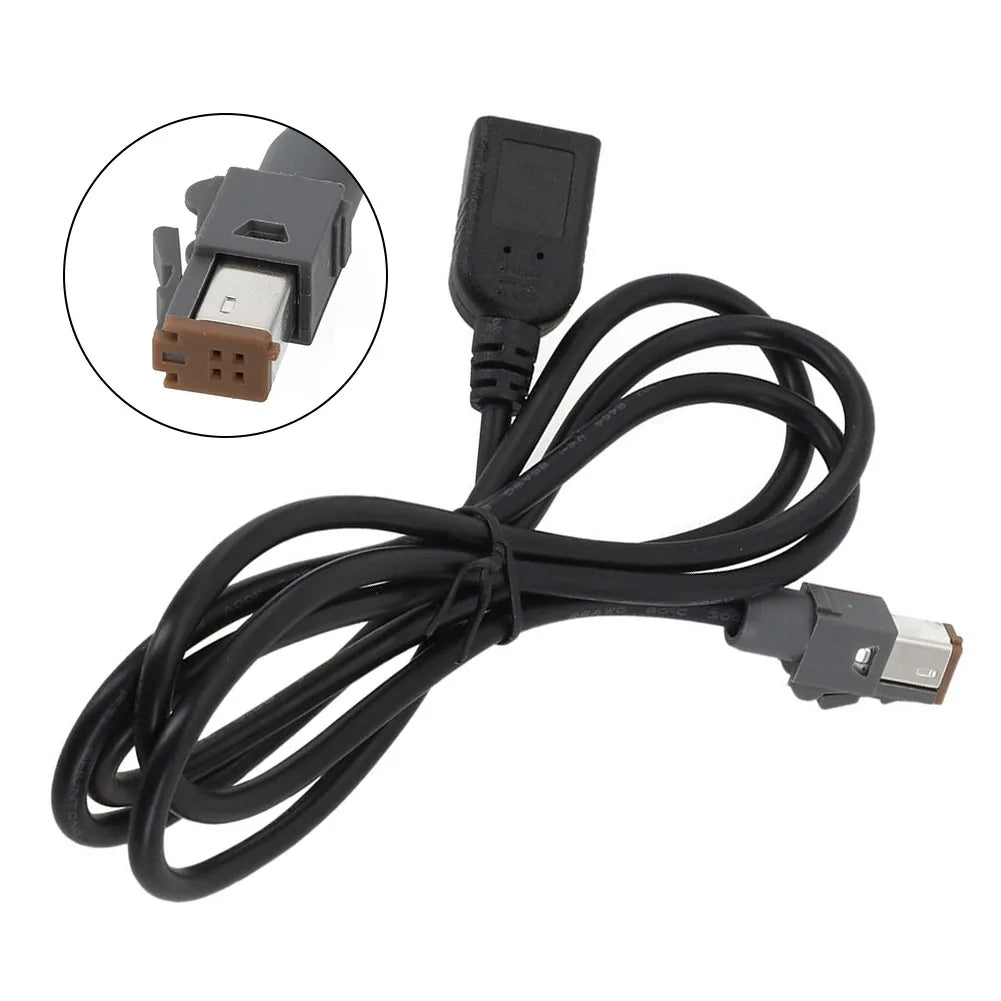 Media Playback Car USB Adapter Media Transfer Car Aux Media Data Cable Usb Black Practical Design Anti-Corrosion