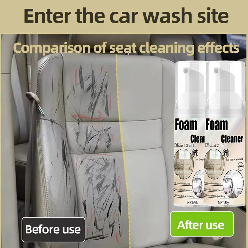 Multifunctional Foam Cleaner Car Interior Stain Removal and Cleaning Leather Seat Home Foam Cleaner Spray Maintenance Wash CM World