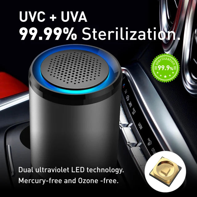 2026 Newest Car Purifier Baby Room Car Available UVC Air Purifier Car Mobile World