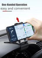Multi-Functional Universal Car Mobile Phone Holder Easy Clip Mount Stand Panel Dashboard GPS Navigation Bracket Holder For Phone CM World