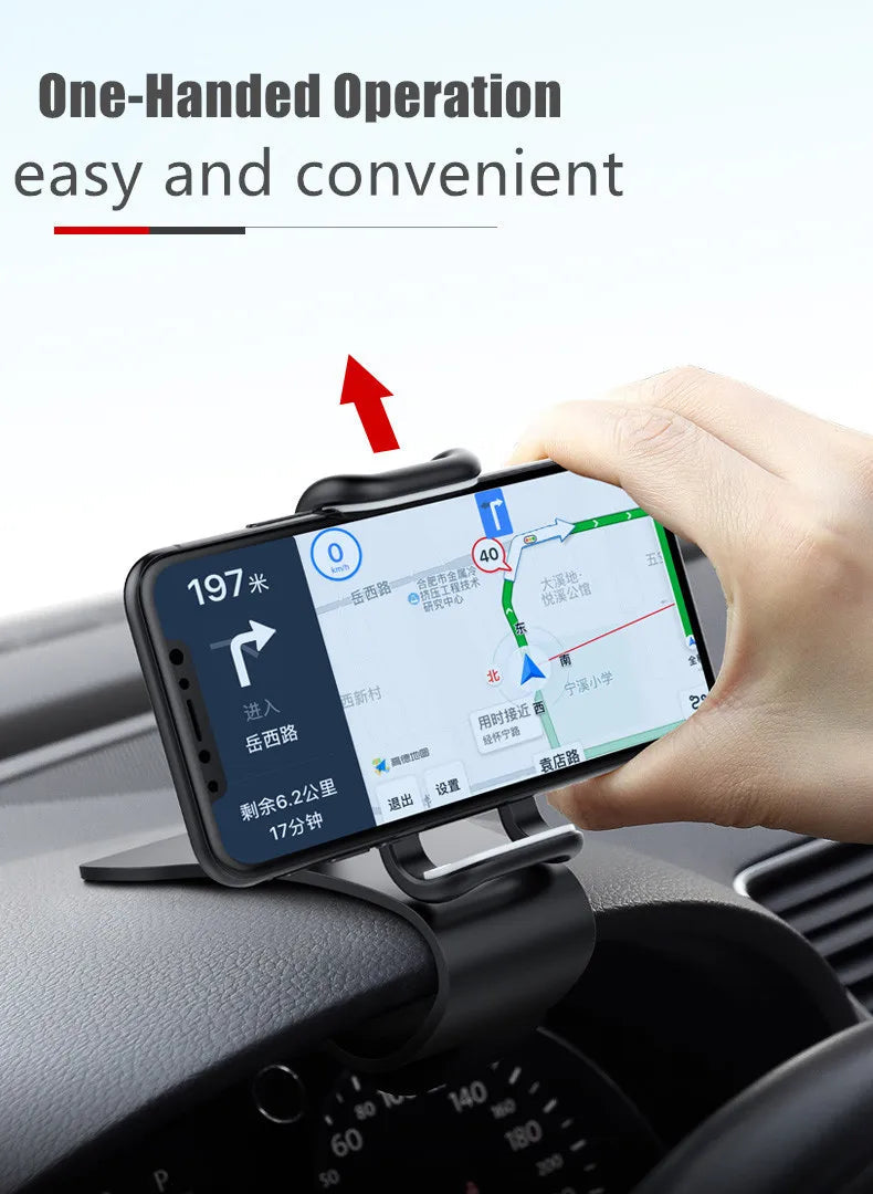 Multi-Functional Universal Car Mobile Phone Holder Easy Clip Mount Stand Panel Dashboard GPS Navigation Bracket Holder For Phone CM World