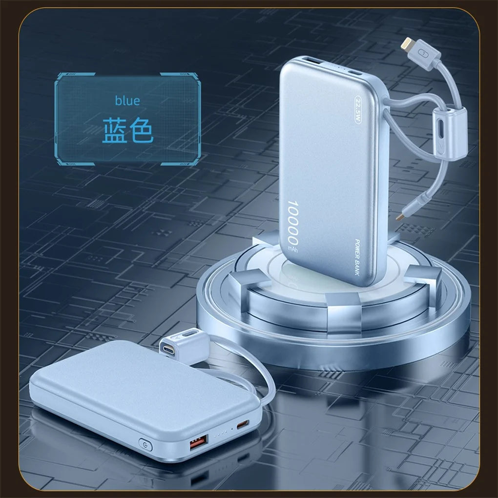 20000mAh Power Bank Built in cables 22.5W Fast Charging External Battery CCC 3C Power Bank for Samsung for iPhone