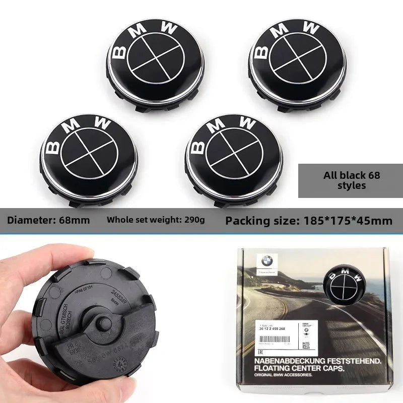 56/68mm BMW hub cover magnetic suspension hub center cover 1 3 5 7 series, 1x3x5x6 m2 m3 m4 m5 m6 automobile tire center logo. CM World