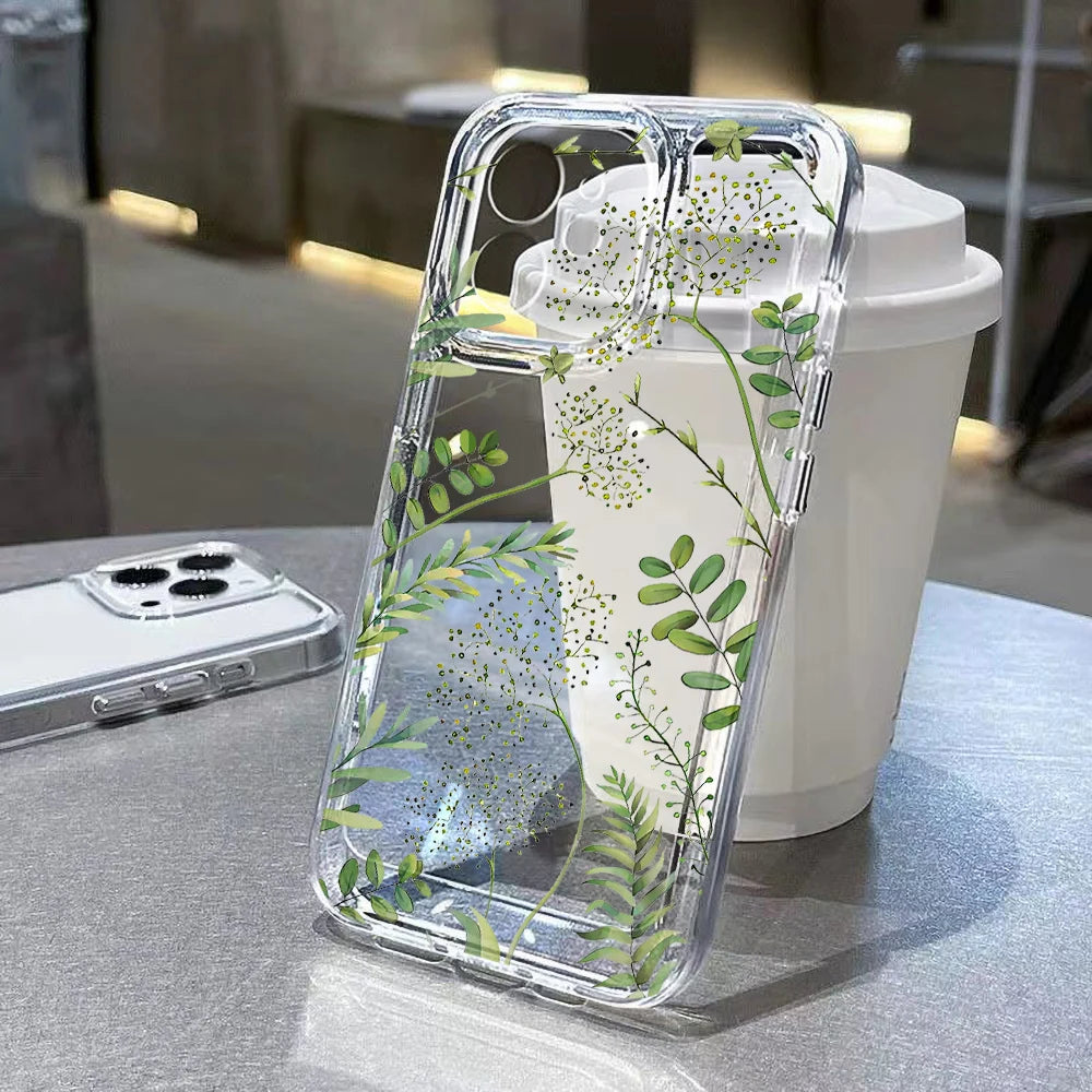 Cute Flower Clear Case For Samsung Galaxy A56 5G A57 A36 S26 S25 Ultra S24 FE S23 Case A37 A55 A54 A26 A07 A17 Shockproof Cover Car Mobile World