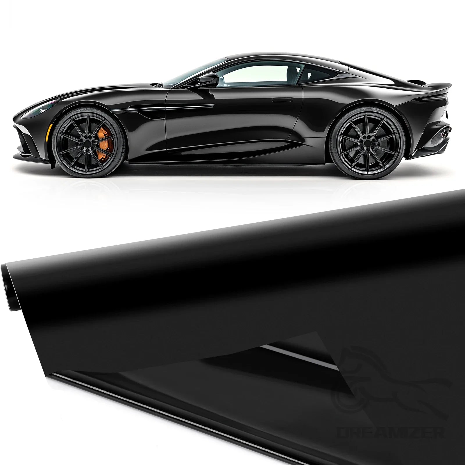 20X5FT High Glossy Black Carbon Fiber Car Wrap Vinyl Film Self Adhesive Auto Decal Bubble Car Body Film Vinyl Wrap Decals Car Mobile World