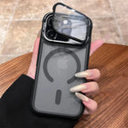Full Lens Flip Stand For Magsafe Armor Magnetic Phone Case For iPhone 17 16 15 14 13 12 Pro Max Air Wireless Charge Matte Cover Car Mobile World