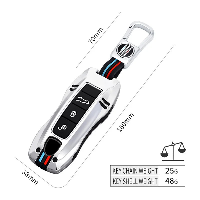 Zinc Alloy Car Smart Key Case Cover Shell Fob for Porsche New Cayenne Panamera 911 992 Taycan Car Protect Interior Accessories CM World