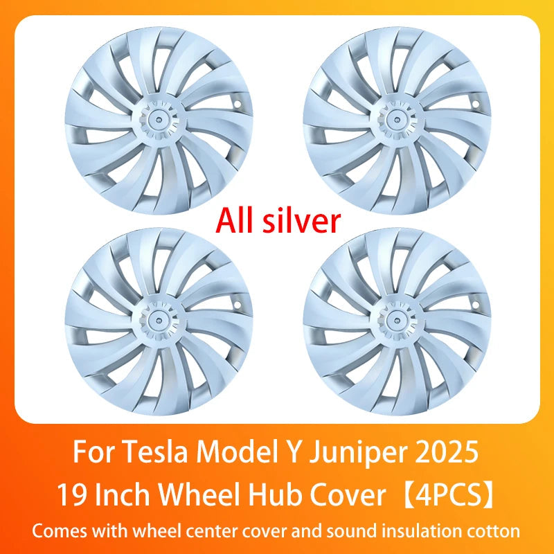 Wheel Hub Cap For Tesla Model Y Juniper 2025+ Car Replacement Wheel Cap 19 Inch Performance Automobile Hubcap Cover Accessories CM World