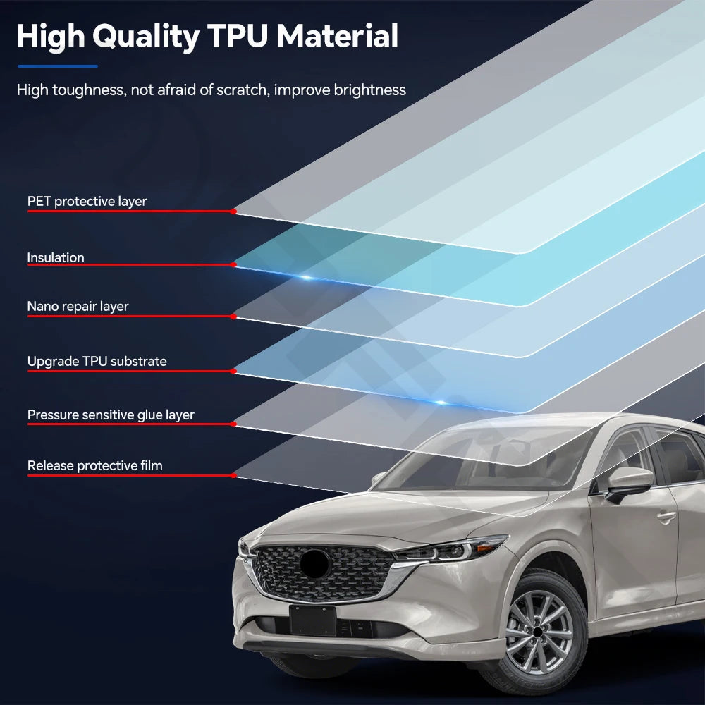 For Mazda CX-5 2022-2025 Premium Full Car Precut Paint Protection Film Anti-Scratch UV Protection Invisible Car Wrap Film Car Mobile World