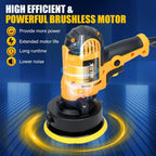HILDA Electric Car Polisher Car Beauty Waxing Machine  Adjustable Speed Sanding Waxing Tools Automotive Polishing Scratch Repair CM World