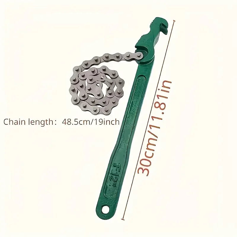 1pc 9/12inch Adjustable Belt Wrench Oil Filter Puller Strap Spanner Multi-purpose Cartridge Lids Chain Disassembly Tool Car Mobile World