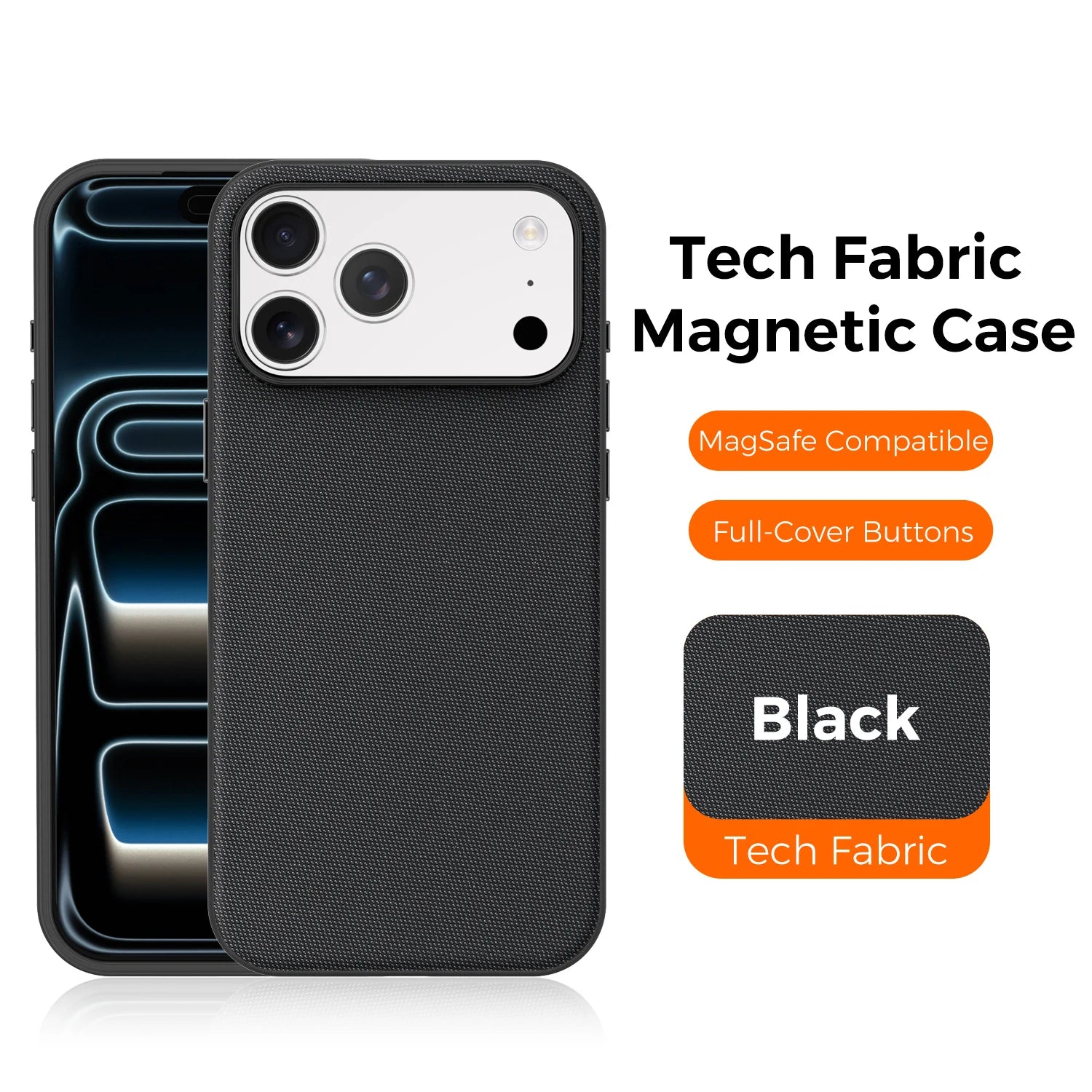 Original Techwoven Fabric For MagSafe Magnetic Phone Case For iPhone 17 Air 16 15 14 13 12 11 Pro Max Soft Shockproof Back Cover Car Mobile World
