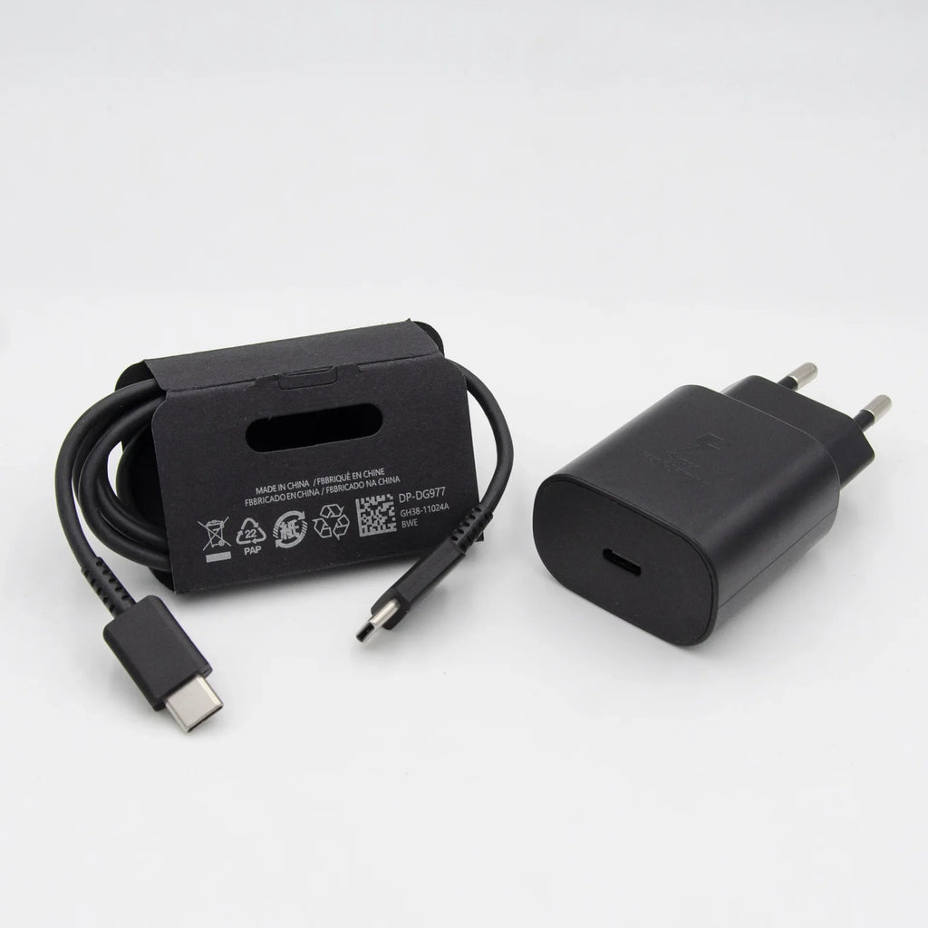 25W USB Type C Super Fast Charger European for Samsung Galaxy S23 S22 S21 S20 Ultra Plus A53 A52 with3.3ft Charging Cable(black) Car Mobile World