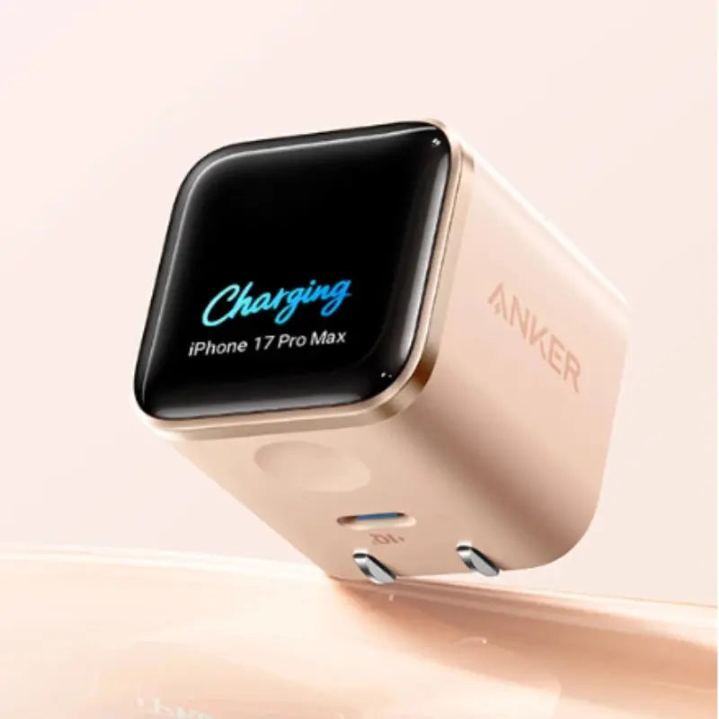 Anker Charging Head Smart Display 45W Fast Three Section Folding Pin GaN Protective Chip for iPhone 17 Pro Max Series Tablet Car Mobile World