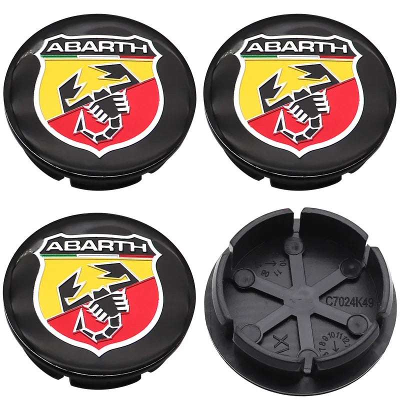 50mm 3D Wheel Center Cap Cover Rim Decoration Dustproof Styling Accessory For Abarth 595 695 500 124 GT Wheel Hub