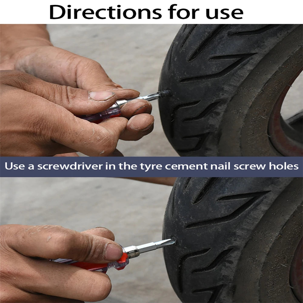 Car Tyre Repair Rubber Nail Car Wheel Punctures Screws Car Tire Repair Kit Car Motorcycle Tire Puncture Repair Screws Tool CM World