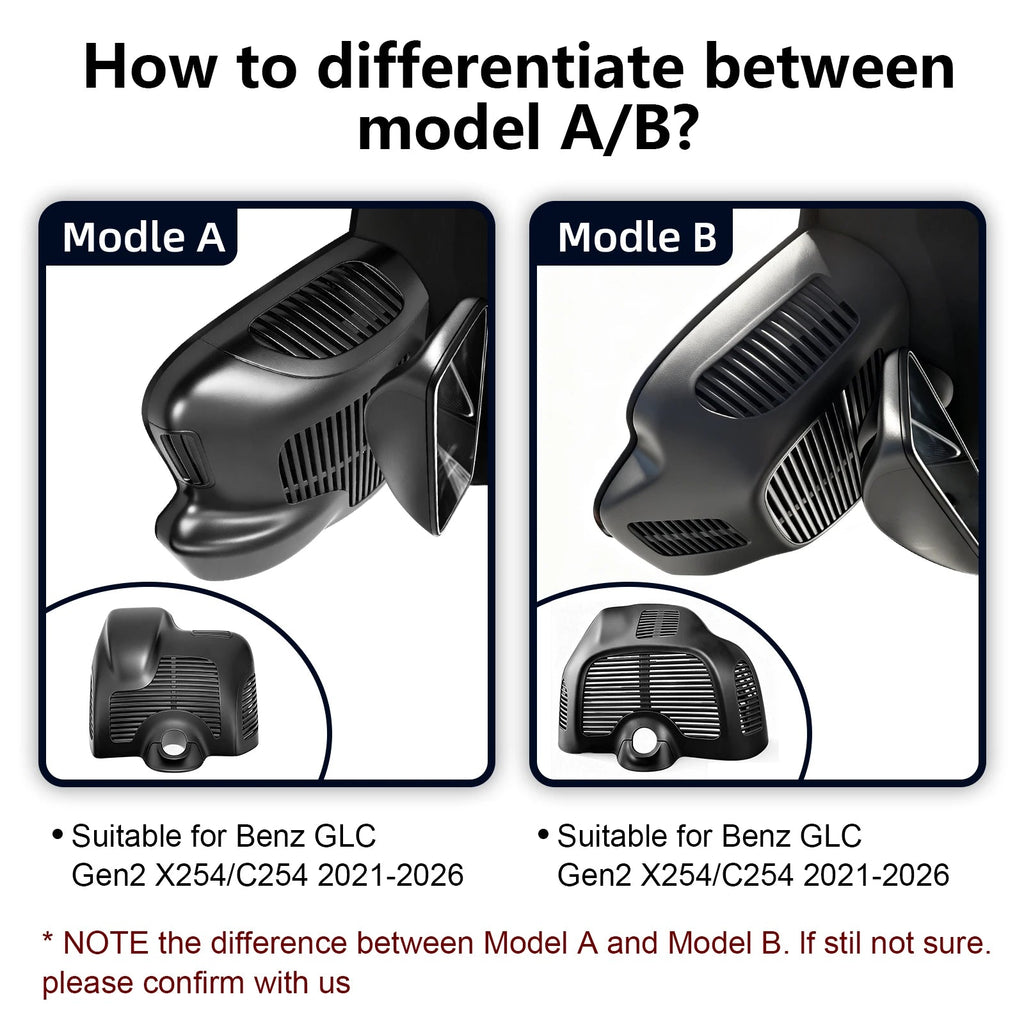 Mangoal 4K WiFi & APP GPS Car DVR Dash Cam For Mercedes Benz GLC Gen2 X254 C254 2021-2026 Model A/B Plug and Play Car Mobile World