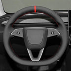 Car Steering Wheel Cover Faux Leather For Tesla Model 3 Highland 2023 2024 2025 Braiding Cover For Tesla Steering wheel