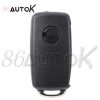 Car Key Fob for VW for Volkswagen Golf Mk6 Tiguan Passat CC For SEAT For Skoda Octavia Blade HU66 Key Shell Housing Car Key Case CM World