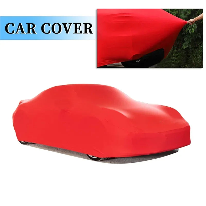 Universal Car Cover Customize Stretch Cloth Cover Beauty Styling Sunproof Dustproof Resistant Protection for BMW Benz Audi Mazda Car Mobile World