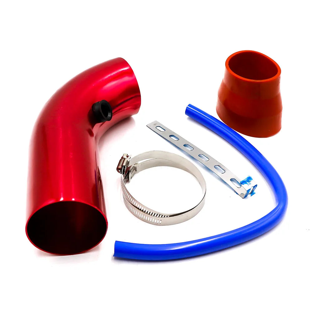 3 Inch 76mm Universal Aluminum Cold Air Intake Pipe Kit Racing Car Air Intake Tube With Air Filter