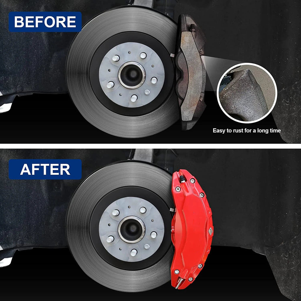 For Tesla Model 3 Brake Caliper Covers 2017 2018 2019 2020 2021 2022 2023 4pcs 18 19in wheel cover with Stickers(not fit 3 2024) CM World