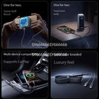 New 2‑In‑1 Dual Type‑C Braided Cable Compatible With Anker 140W High Power Fast Charging Data Cable For Car Office Use