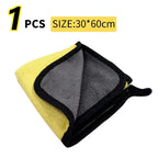 Car Wash Microfiber Towel 30x30/60CM Car Cleaning Drying Cloth Hemming Car Care Cloth Detailing Car Wash Towel CM World