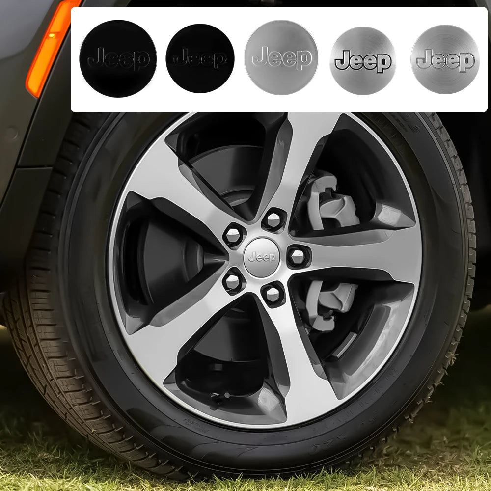 4Pcs 55/64MM Car Wheel Center Hub Cap Styling Accessories For Jeep Wrangler Renegade Compass Gladiator Cherokee JL Grand JK Patr CM World