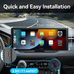 Universal Portable Carplay for Car Screen, Wireless Carplay Screen Wireless Car Stereo with Carplay Android Auto, Car Touchscree CM World
