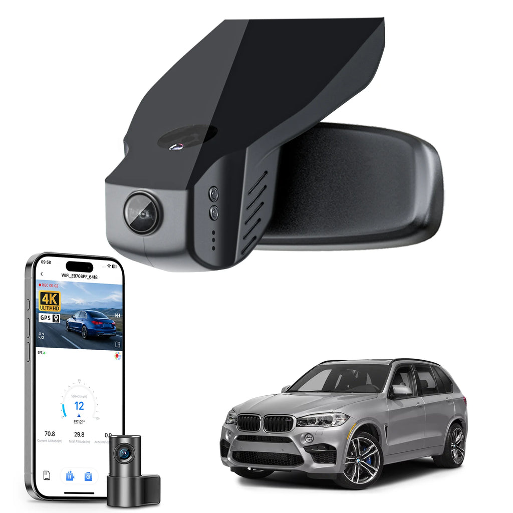 Dedicated 4K Dash Cam For BMW X5 X5M Gen3 F15 F85 Car Camera Recorder 2014-2018 GPS WiFi & APP Wireless Plug and Play DashCam
