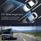 4K Car Dash Cam WiFi 2160P Rear View Reverse Camera 24H Parking Monitor Dual Channel DVR Recorder Night Vision Ultra HD Clear Car Mobile World