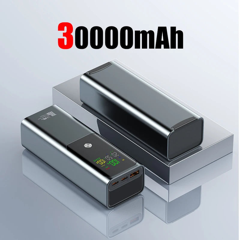 50000mAh Portable Color Screen Power Bank Supports PD100W Bidirectional Fast Charging Suitable For IPhone Laptop Samsung Xiaomi Car Mobile World