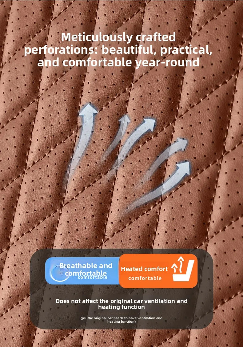 Universal Ergonomic Car Seat Cover Built-in 6cm Lumbar Support and Leg Bolster Breathable SUV Sedan Cushion Car Seat Protection