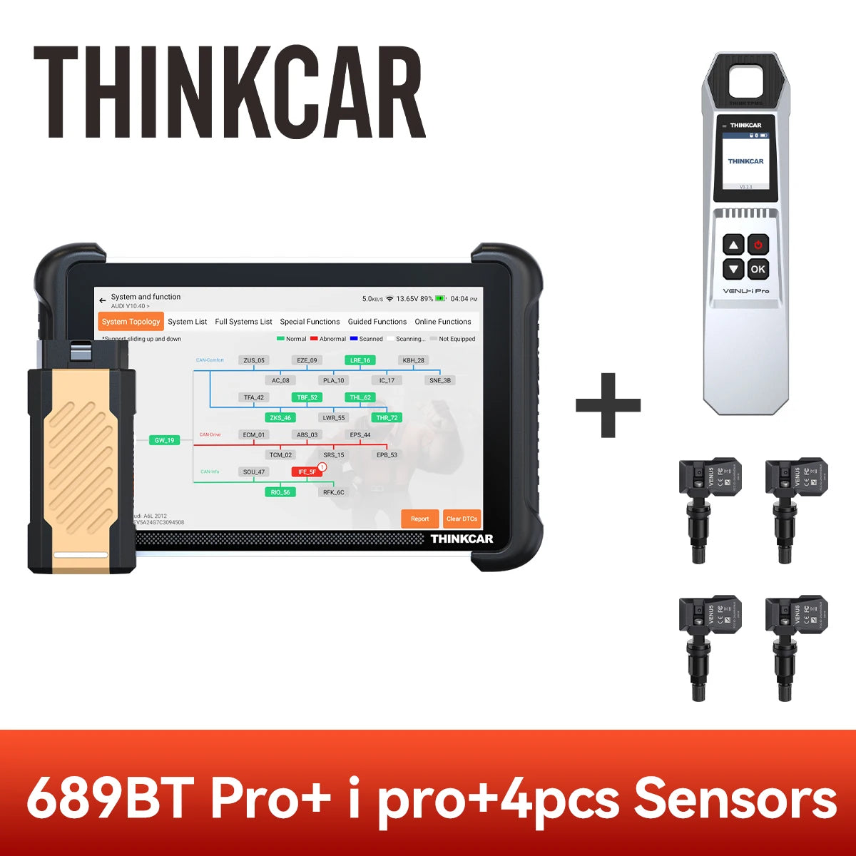 Lifetime Free Update THINKCAR THINKSCAN 689BT Pro OBD2 Scanner CANFD/DoIP All System Diagnose Topology 35 Reset Bi-directional