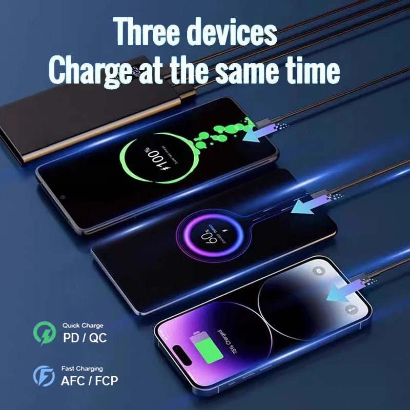 Lenovo Original 500000mAh Powerbank External Spare Battery Portable Charger For iPhone Samsung Super Fast Charging PowerBank