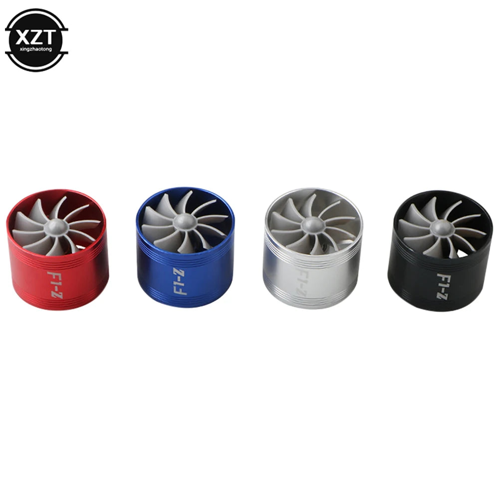 Auto Car Air Intake Turbine Refit Turbo Gas Fuel Oil Saver Fan Turbo Supercharger Turbine Fit for Air Intake Hose Dia 65-74mm CM World