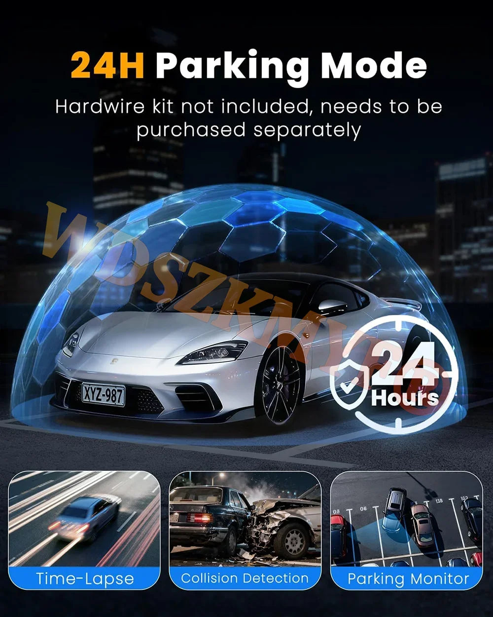 New Quad Lens Car Camera 360° WIFI 4K / 1080P dashcam 24H Parking Monitor G-Sensor Night Vision Car Security Accessory