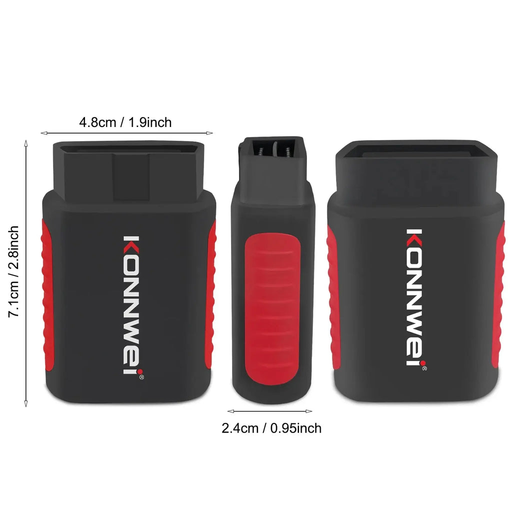 KONNWEi Car OBD2 Scanner Bluetooth Connection APP Control EPB/DPF/OiL/BMS Reset Function Fault Code View Car OBD Diagnostic Tool Car Mobile World