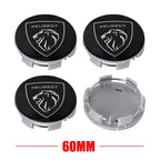 60mm Car Wheel Hub Caps Tire Center Cover Emblem Badge Auto Styling Accessories Fit Peugeot 206 207 307 308 508 2008 3008