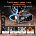 10000amp A Dual 25mm Cylinder Compressor 200psi Car 12v Battery Booster Smart Auto Tire Super Air Pump Power Bank Jump Starter
