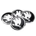 4Pcs 56MM Car Aluminum Logo Wheel Center Hub Caps Stickers For Skoda Octavia A5 3 2 VRS Vision Kodiaq Rapid Fabia VII Superb RS