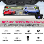 E-ACE 2K Car DVR WIFI GPS Stream Media Mirror Optional 1080P Car Video Camera Night Vision Loop Recording 24H Parking Black Box Car Mobile World