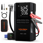 WOLFBOX JS24AIR 4000A Jump Starter 160PSI Air Compressor 12V Car Battery Booster, 88.8Wh Portable Jump Box (10L Gas/10L Diesel)  Tire Inflator LED Light