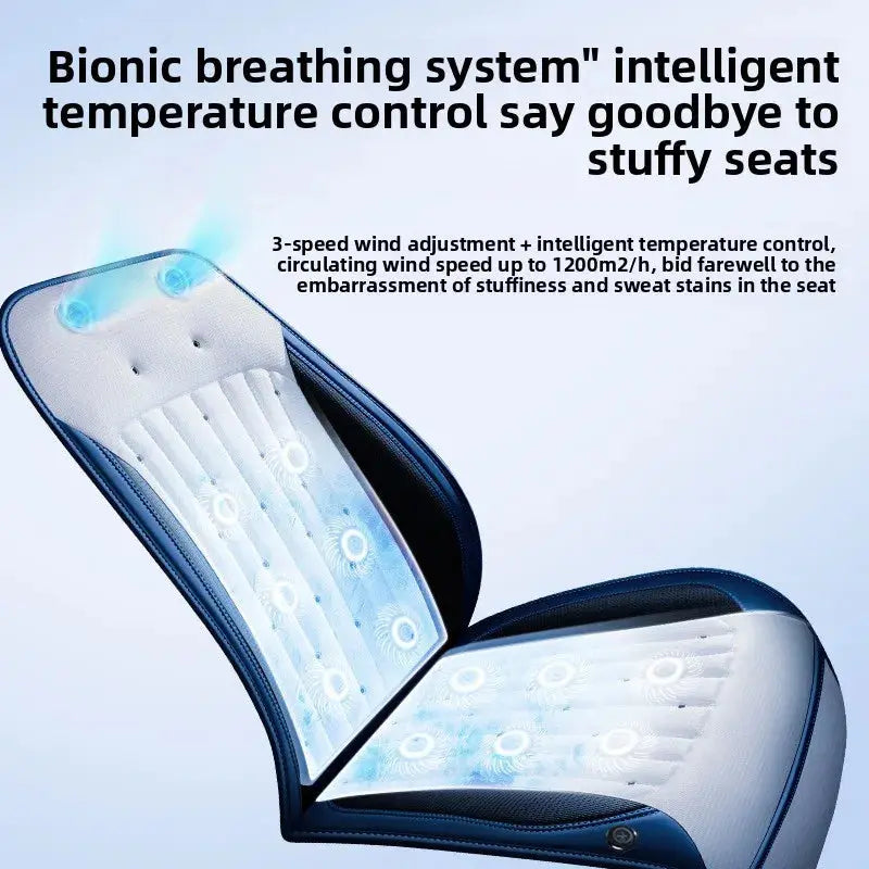Cool Ventilation Seats Universal Car Seat Ventilation Cover Car Blowing Summer Cool SUV Car Seat Cushion Breathable Auto Cooling Car Mobile World