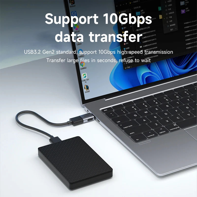 Hagibis USB to Type C OTG Adapter 10Gbps High-Speed Data Transfer USB C Male to A Female  For Macbook Pro iPhone 17 iPad Tablet Car Mobile World
