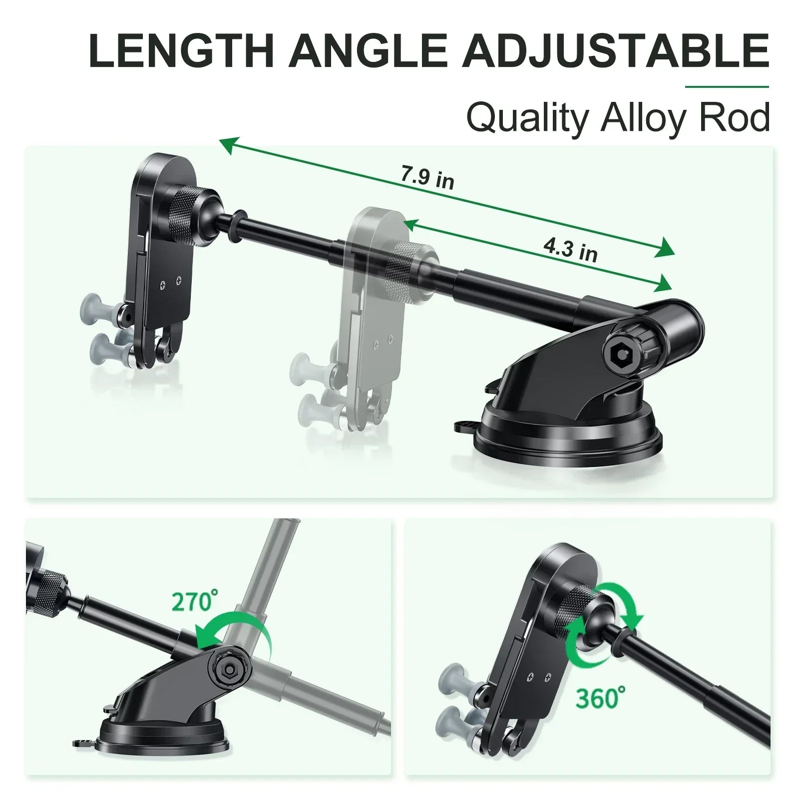 Eary for Z fold 7 6 5 Car Phone Holder Stand Mount Dashboard Suction Cup Bracket With 360°Rotate for Samsung S25 iPhone Xiaomi CM World
